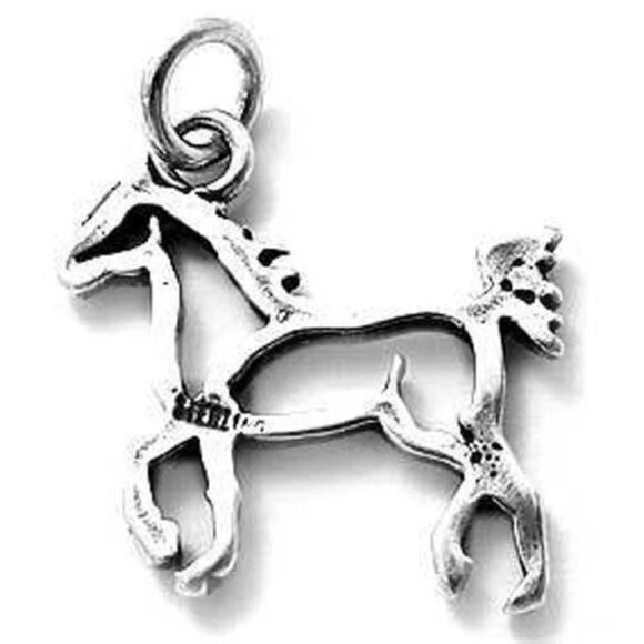 HORSE OUTLINE CHARM IN STERLING SILVER. - Picture 1 of 1